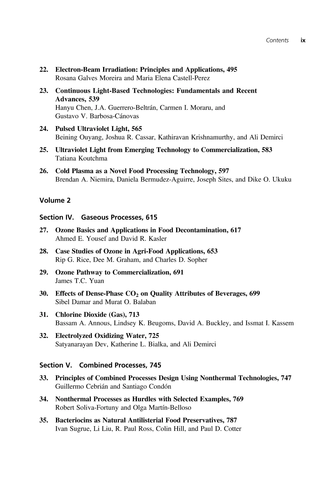 食品非热加工技术：第1卷