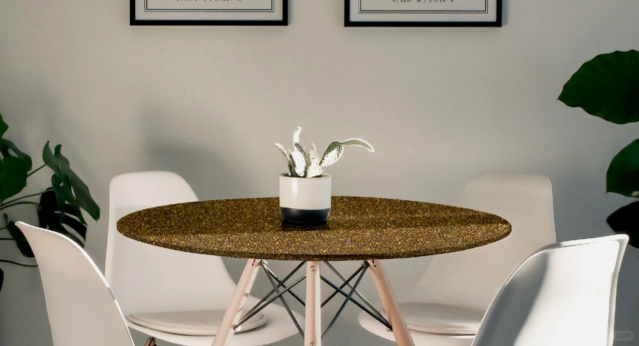 由咖啡渣☕️秸秆?回收再造成的生物树脂板