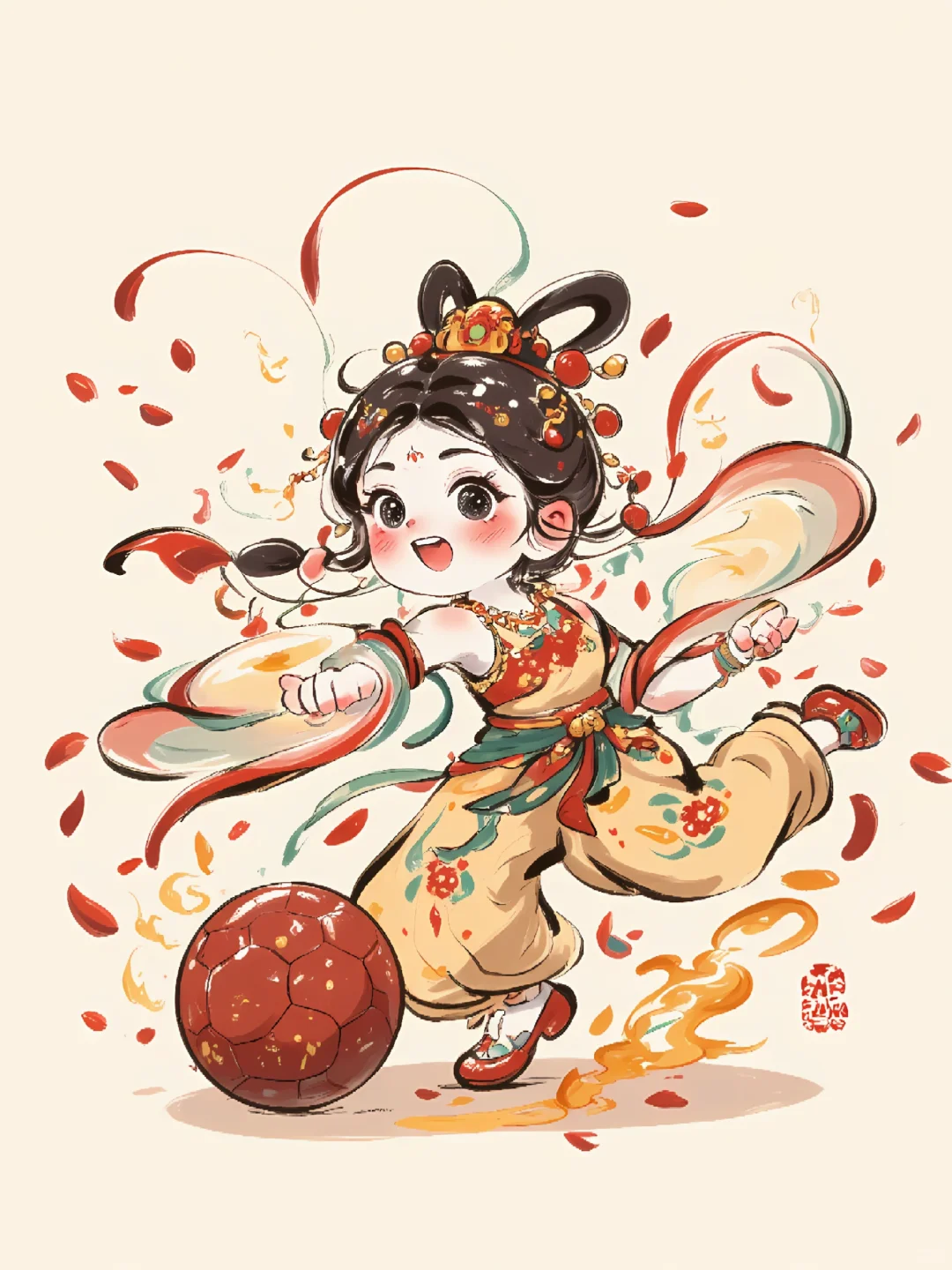 十二花神|敦煌飞天踢足球？国风跨界太会玩