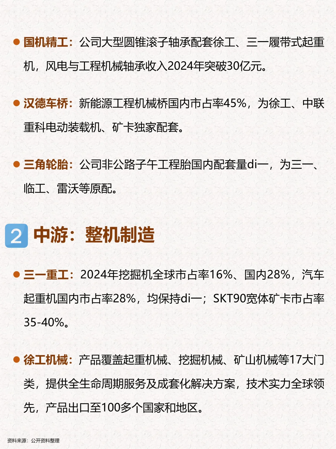 一文速览：工程机械产业链核心企业梳理