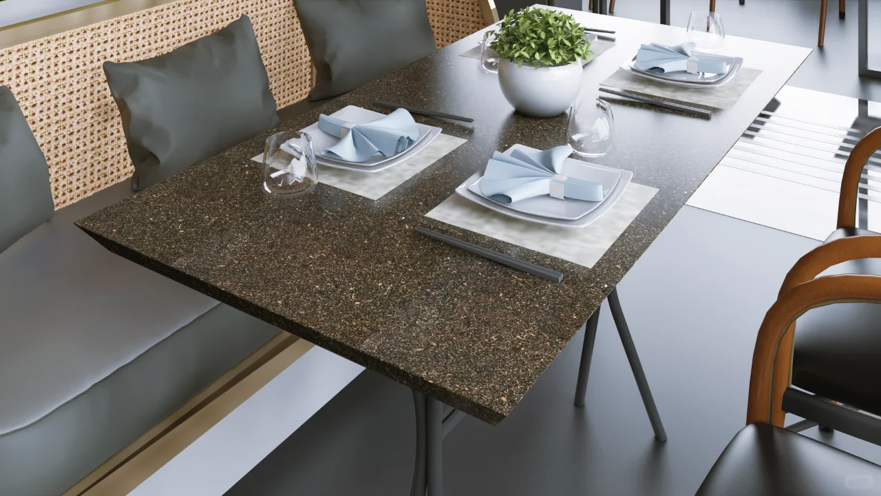 由咖啡渣☕️秸秆?回收再造成的生物树脂板