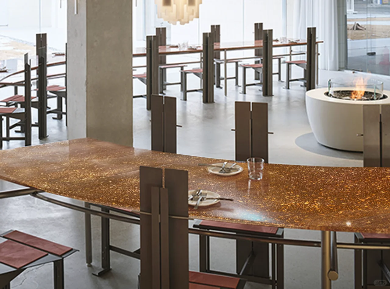 由咖啡渣☕️秸秆?回收再造成的生物树脂板