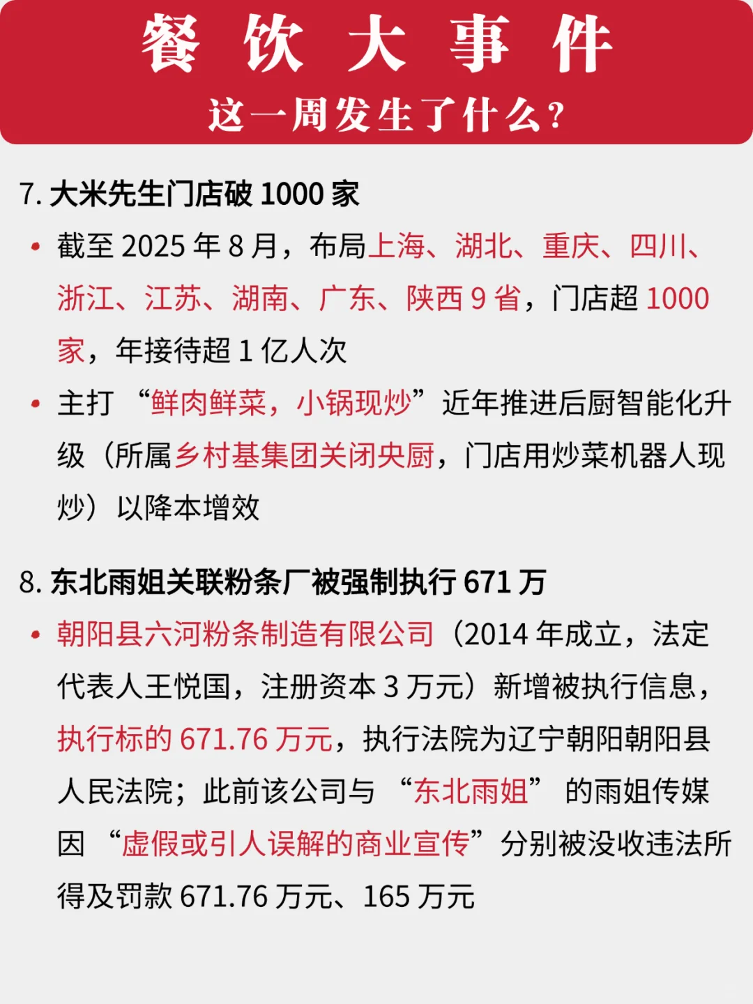 看看！餐饮一周发生了什么⁉