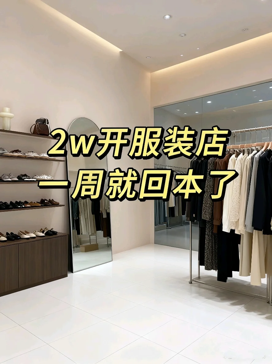 2w开服装店一周回本，我做到了