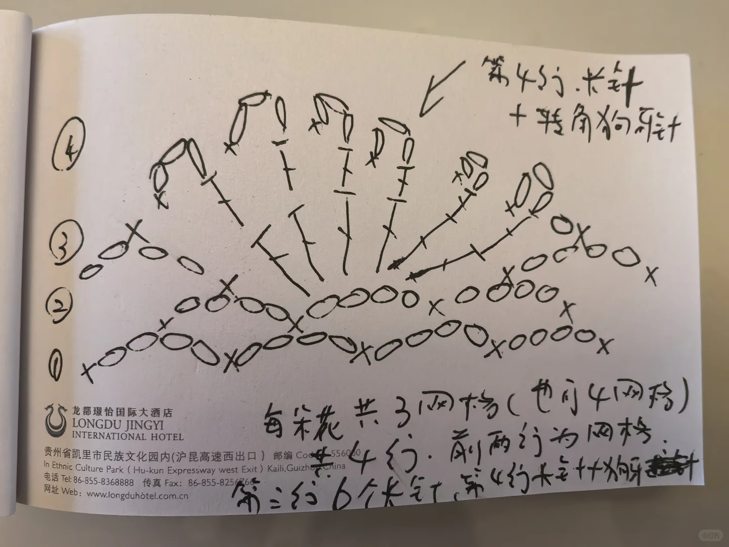 扇形花包头帽