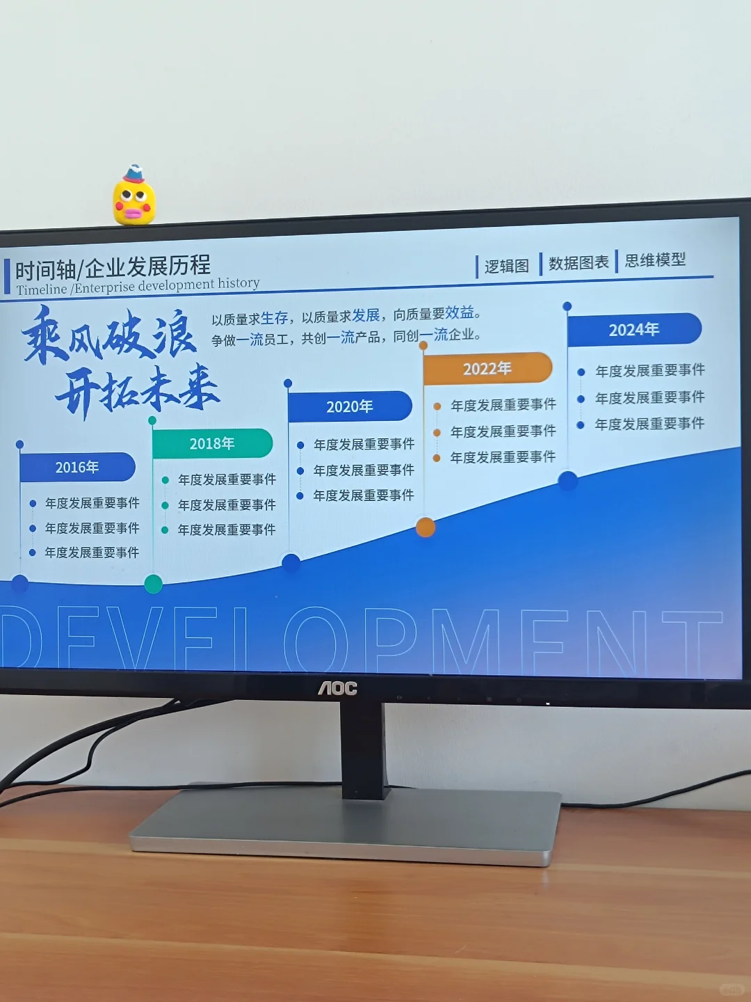 时间轴PPT，领导夸我改的清晰又高级