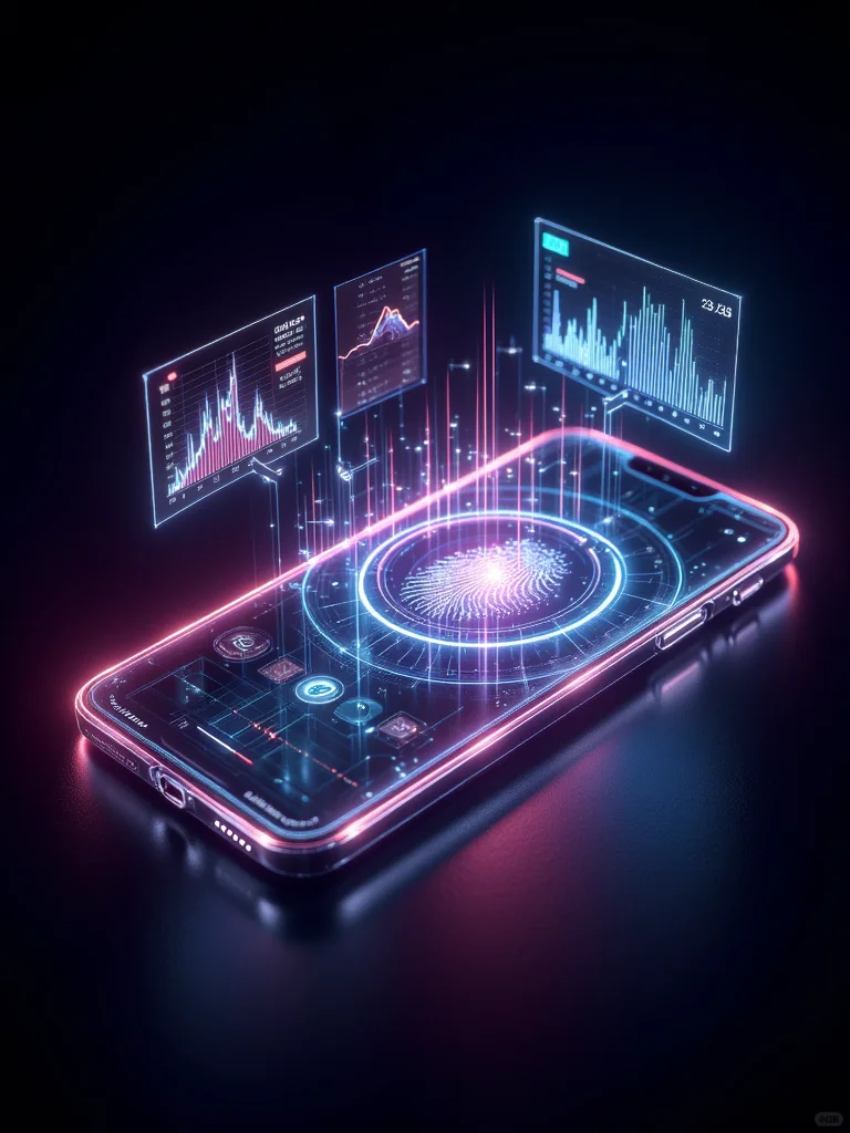 ⚫️【AIGC】未来智能手机数字插画