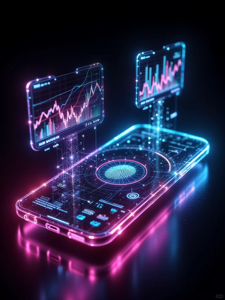 ⚫️【AIGC】未来智能手机数字插画