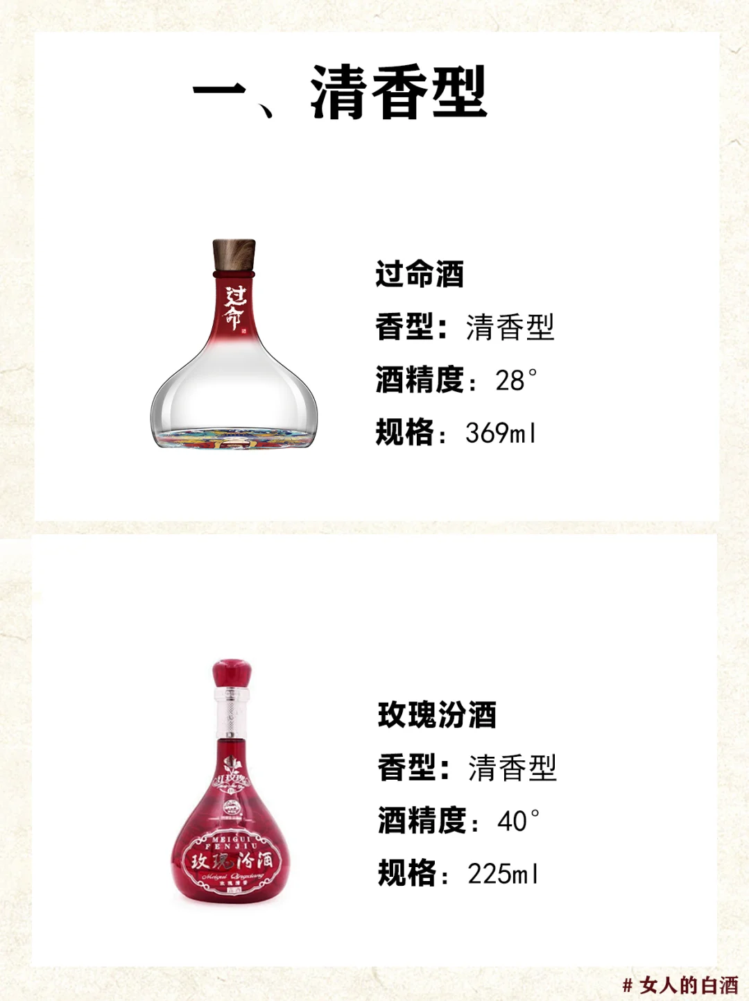 码住 | 适合女性喝的白酒