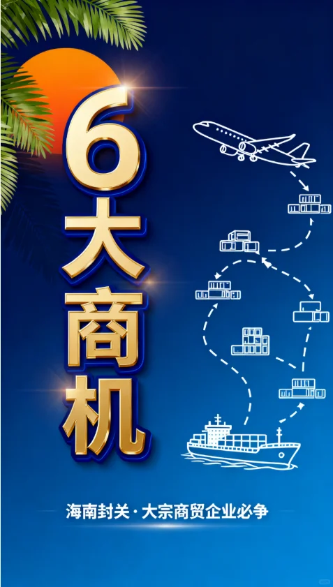 海南封关大宗商贸企业必冲的6大商机