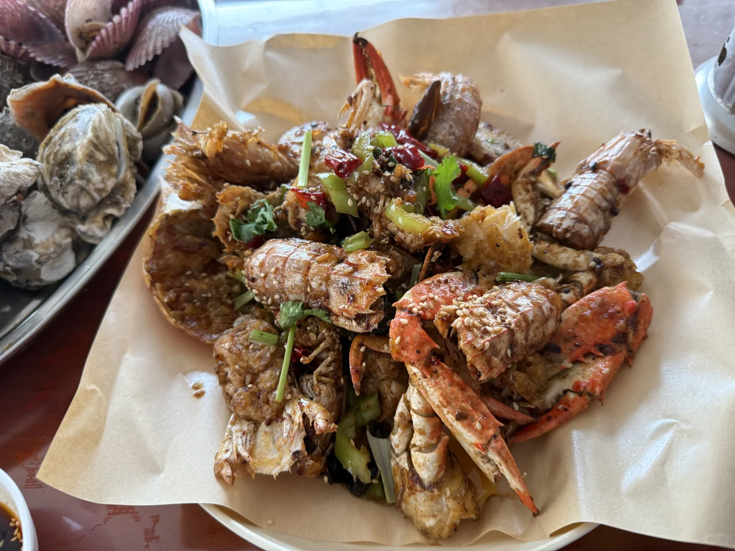 海阳· 吃点啥 农贸市场自己买海鲜加工吧?