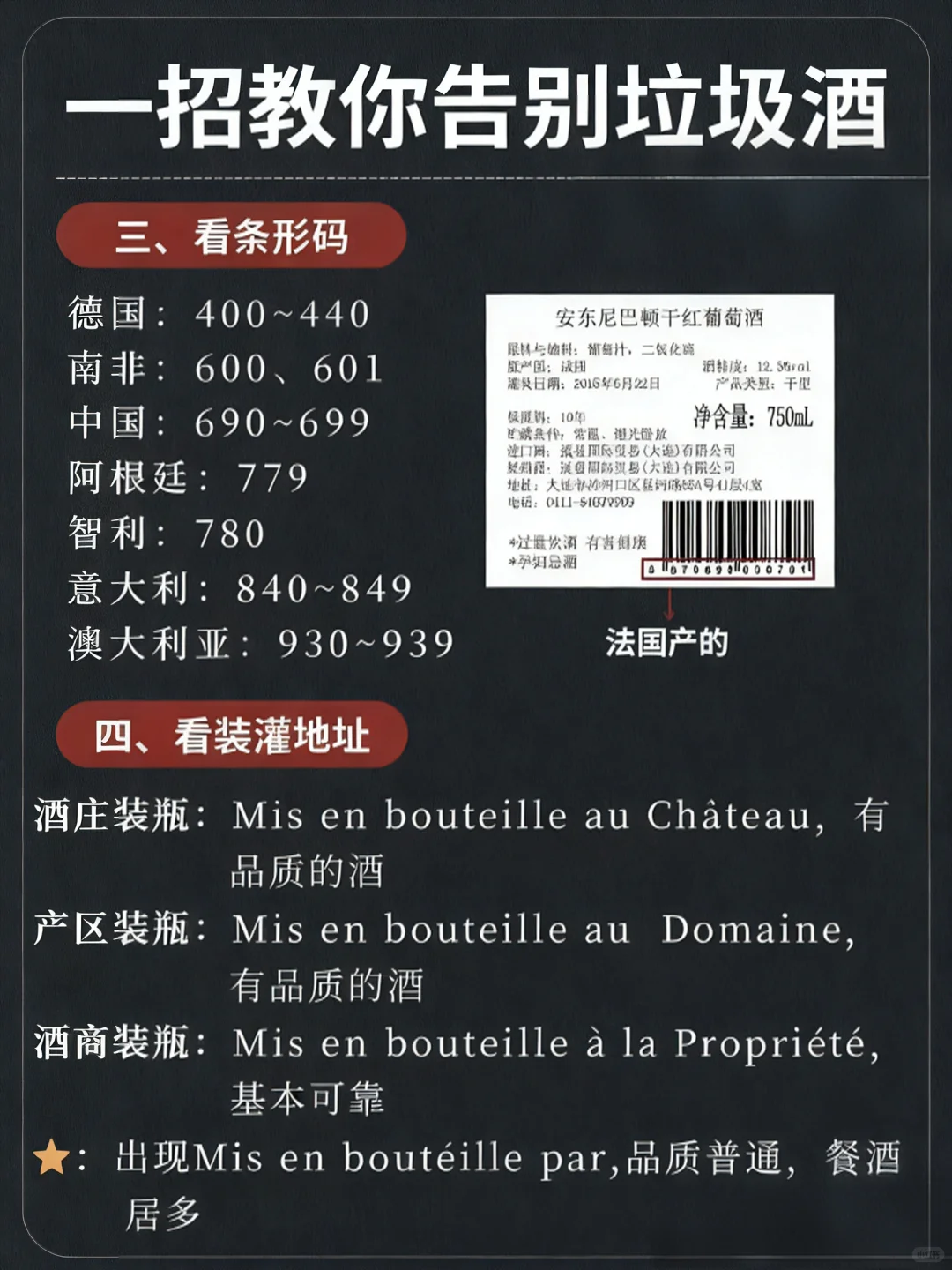 葡萄酒小白必看|一招教你识别法国酒等级