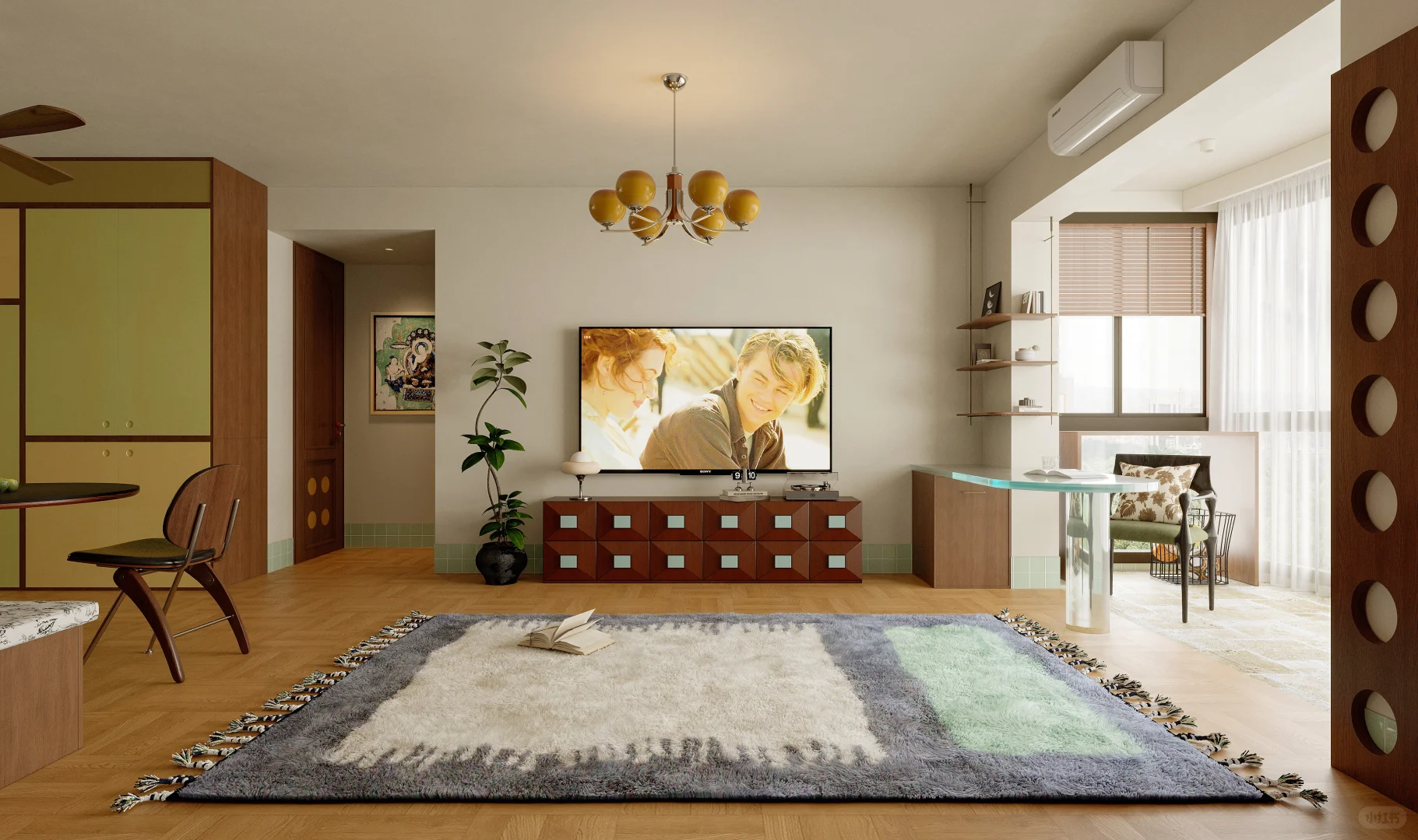 U形厨房+岛台，92m²小家也能有“社交心脏”