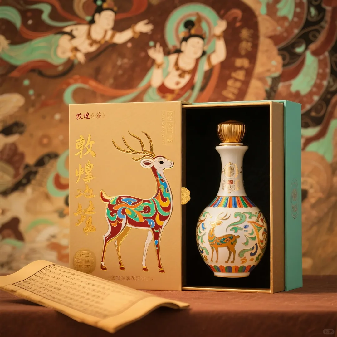 这哪是酒盒？分明是偷了敦煌的月光！