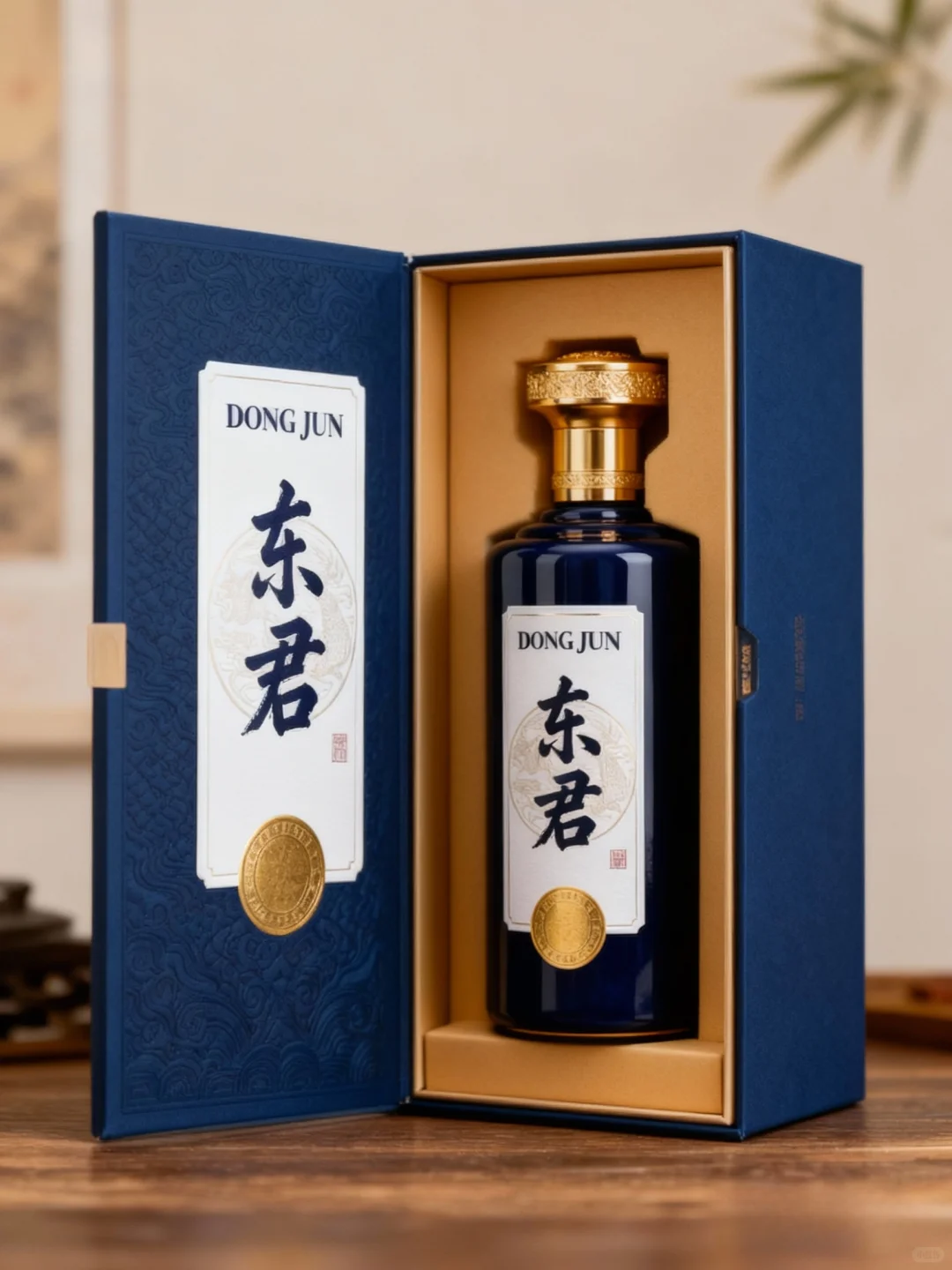 深邃蓝酒水包装设计分享