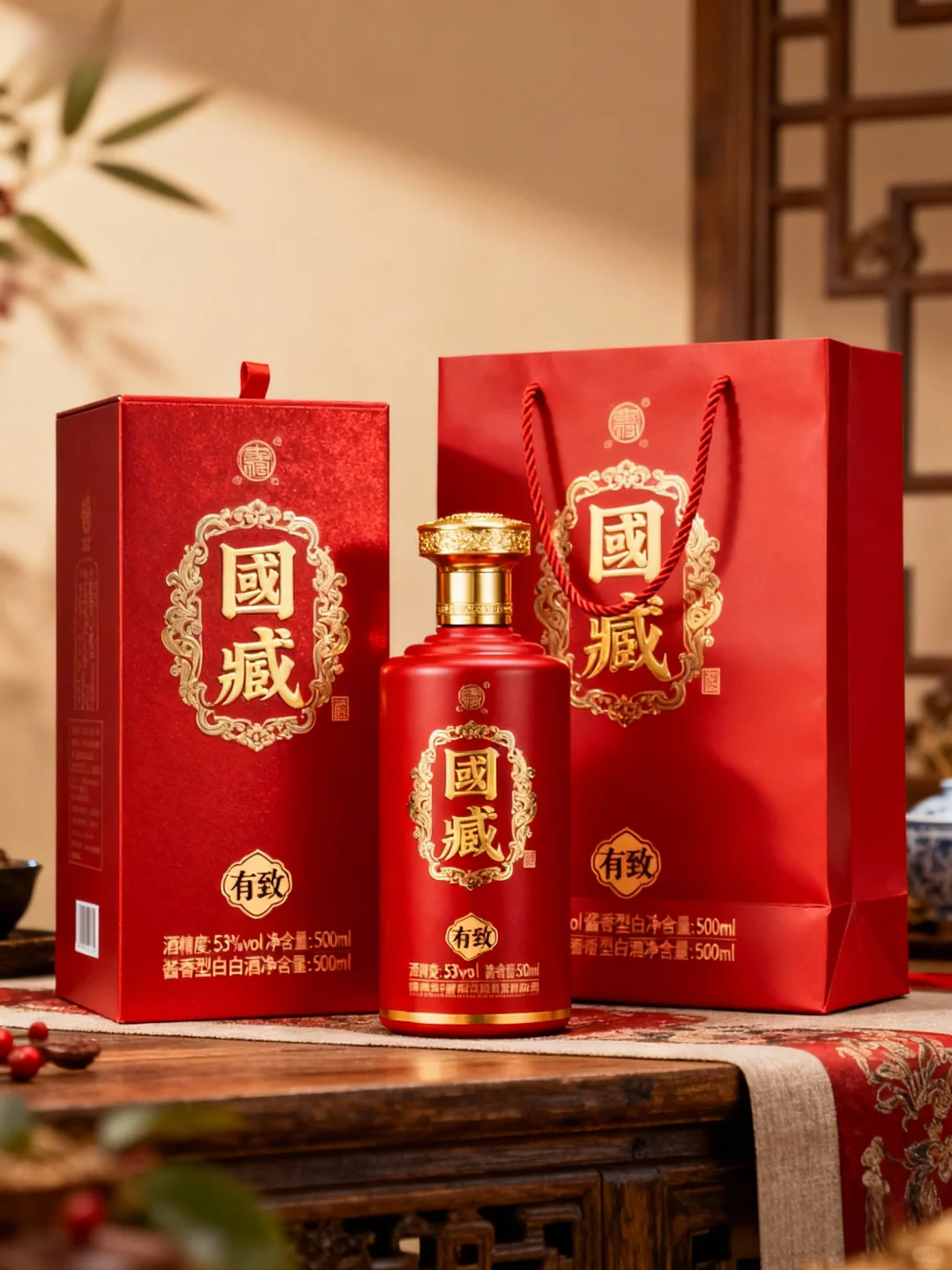 祥瑞红酒水包装设计分享