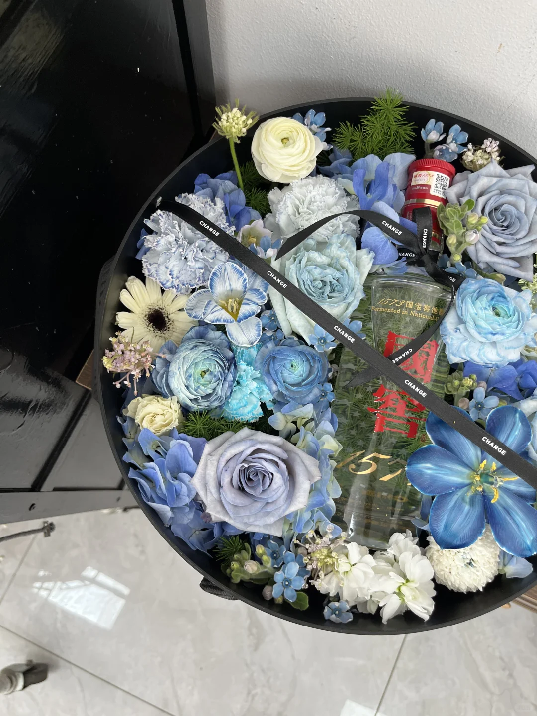 玉田花店｜蓝色系花盒