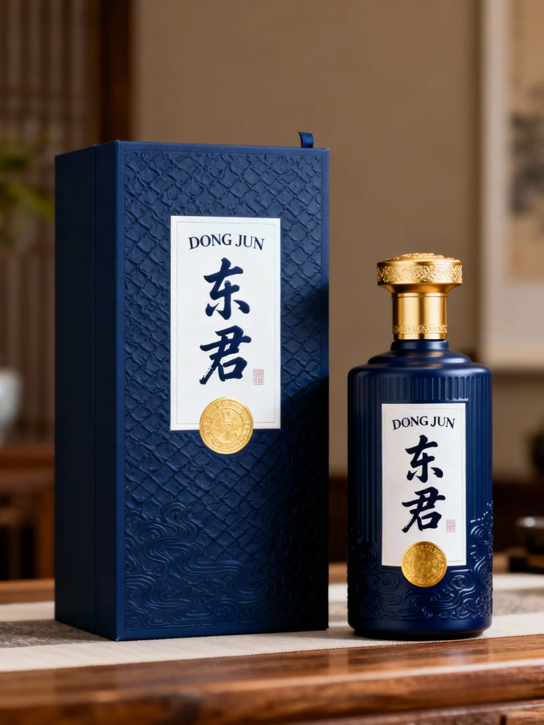 深邃蓝酒水包装设计分享