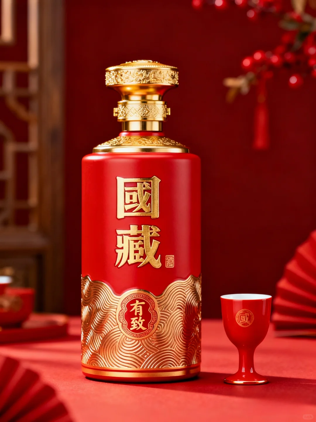 祥瑞红酒水包装设计分享