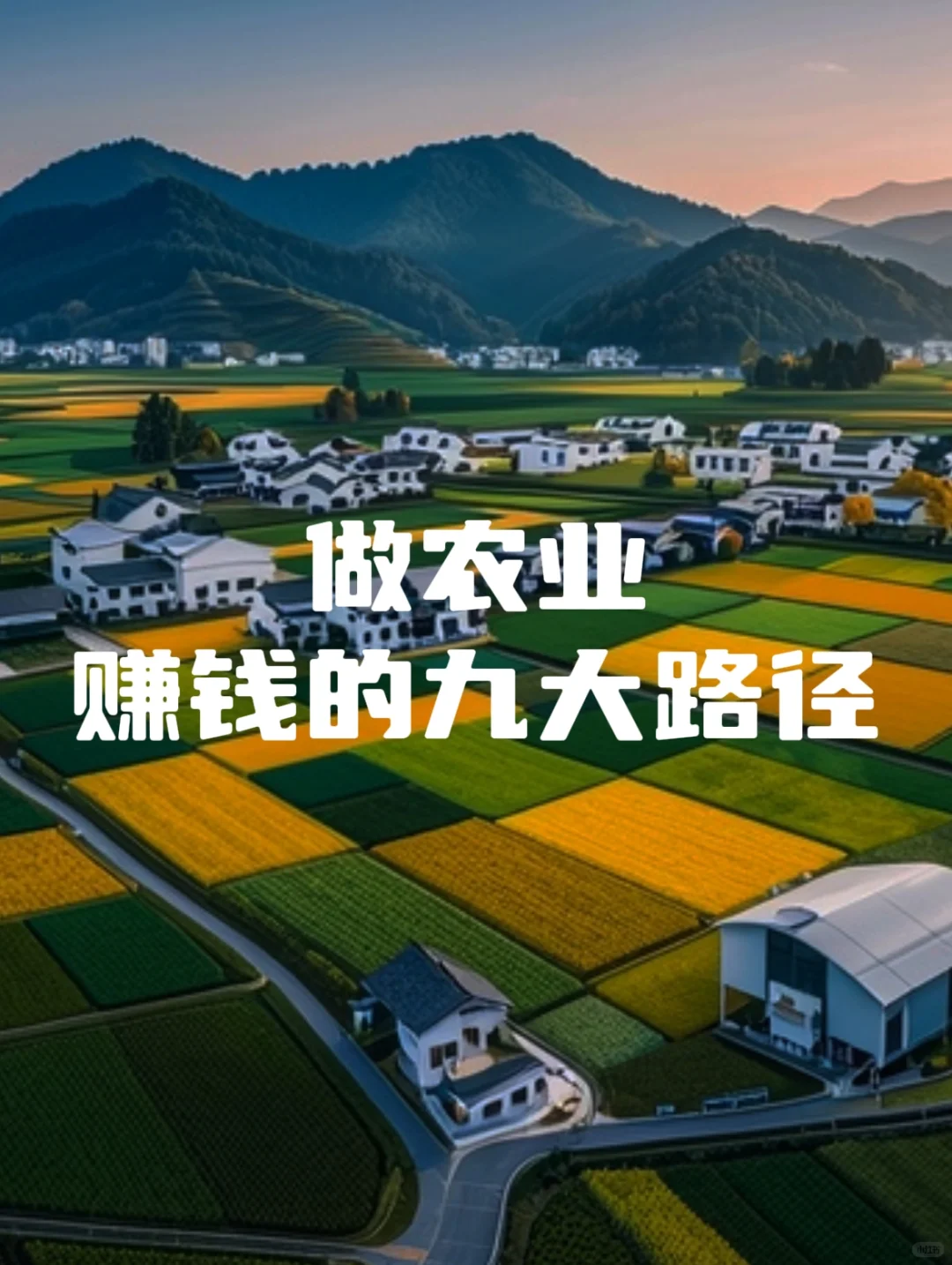 做农业赚钱的九大路径！