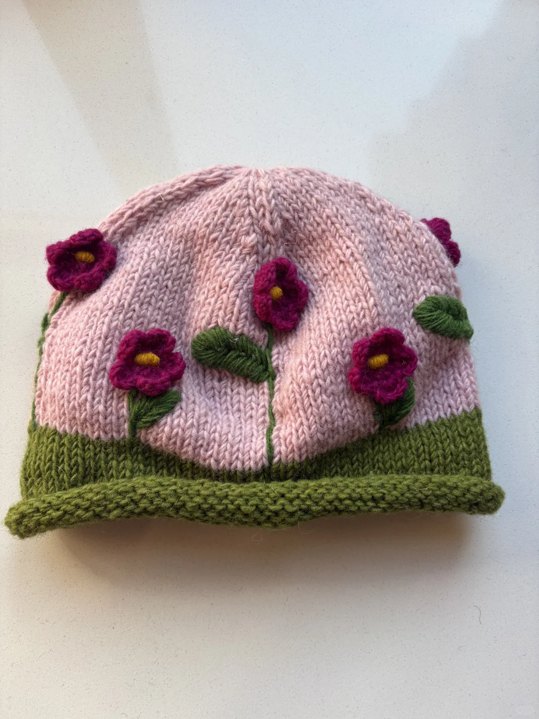 呐～帽子上开出了小花花