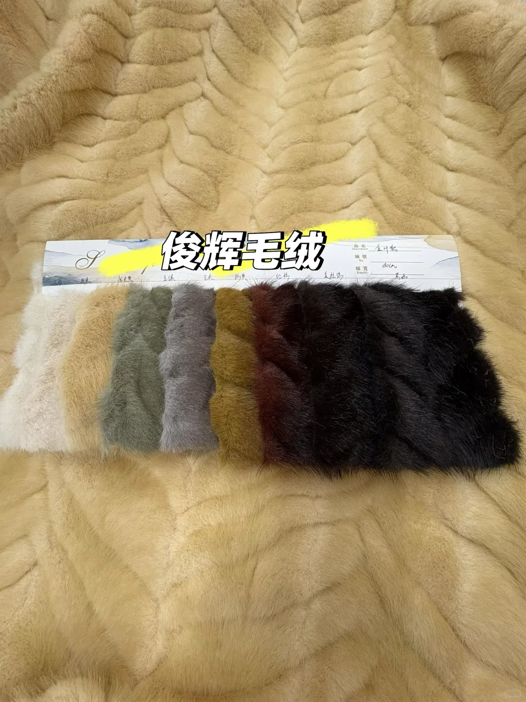 25年秋冬新品面料推荐✅新品毛绒金叶貂