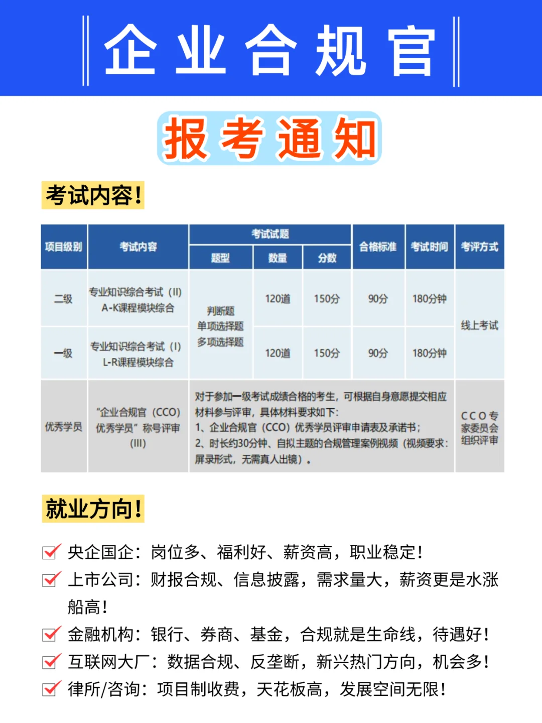 小白速看!企业合规官证书报考通知已出!