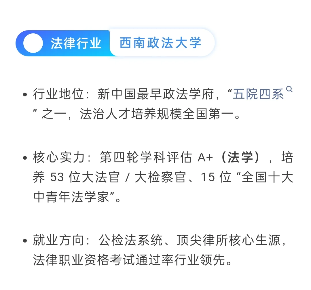 12所行业黄埔军校!特色院校就业超赞?