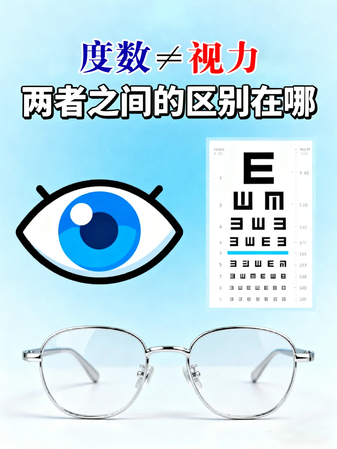 度数和视力有啥区别❓两者不是一回事!