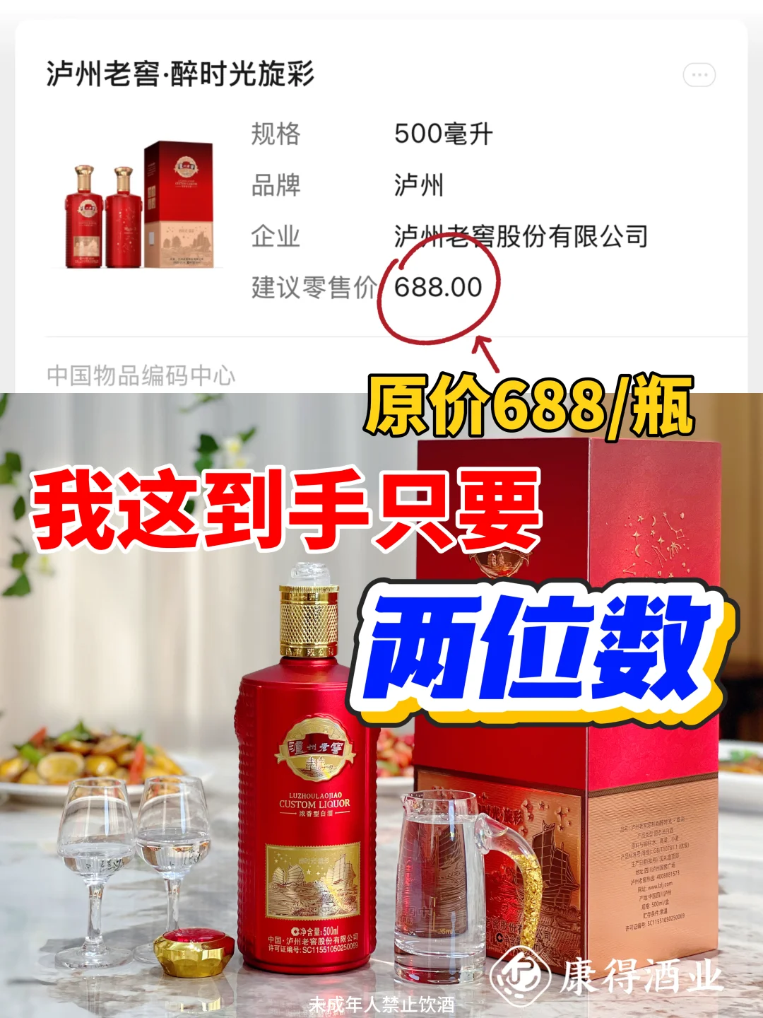 我把泸州老窖的价格打下来了！百元内喝大牌