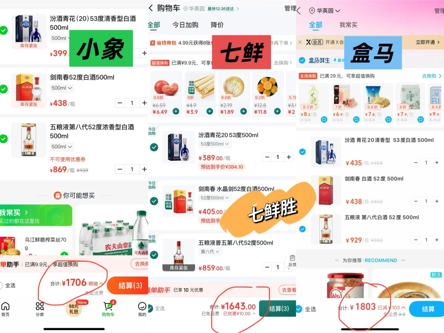 11.11白酒比价封神❗️七鲜直接击穿底价