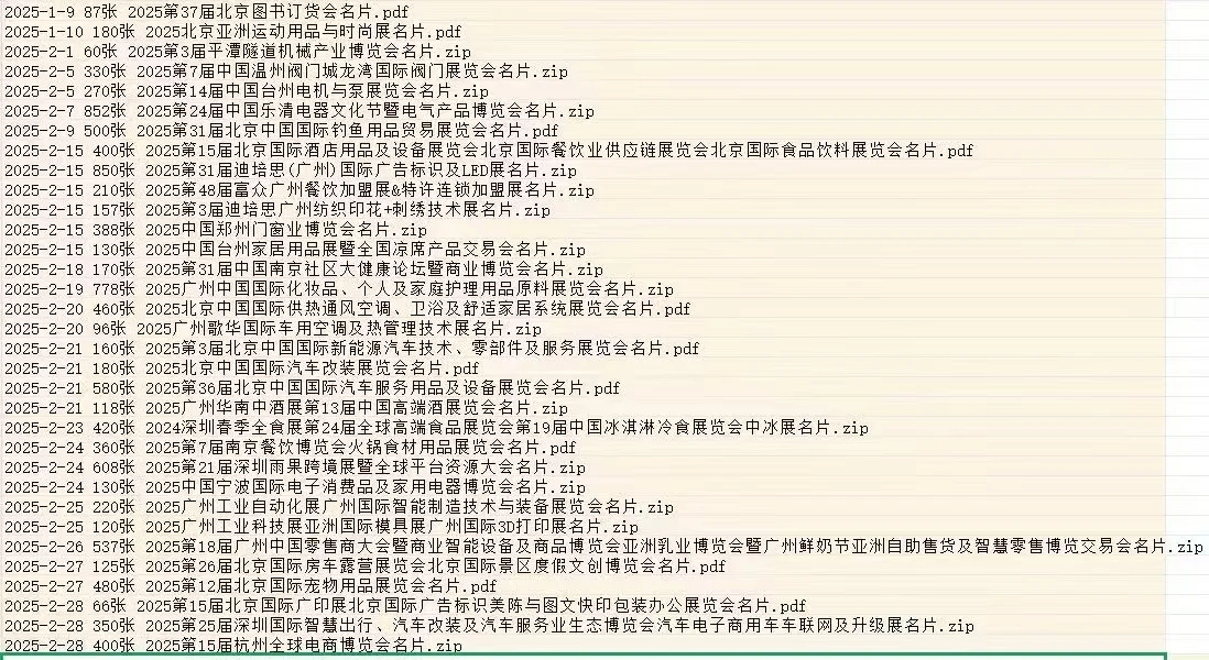 全国展会名录 助力精准开发客户