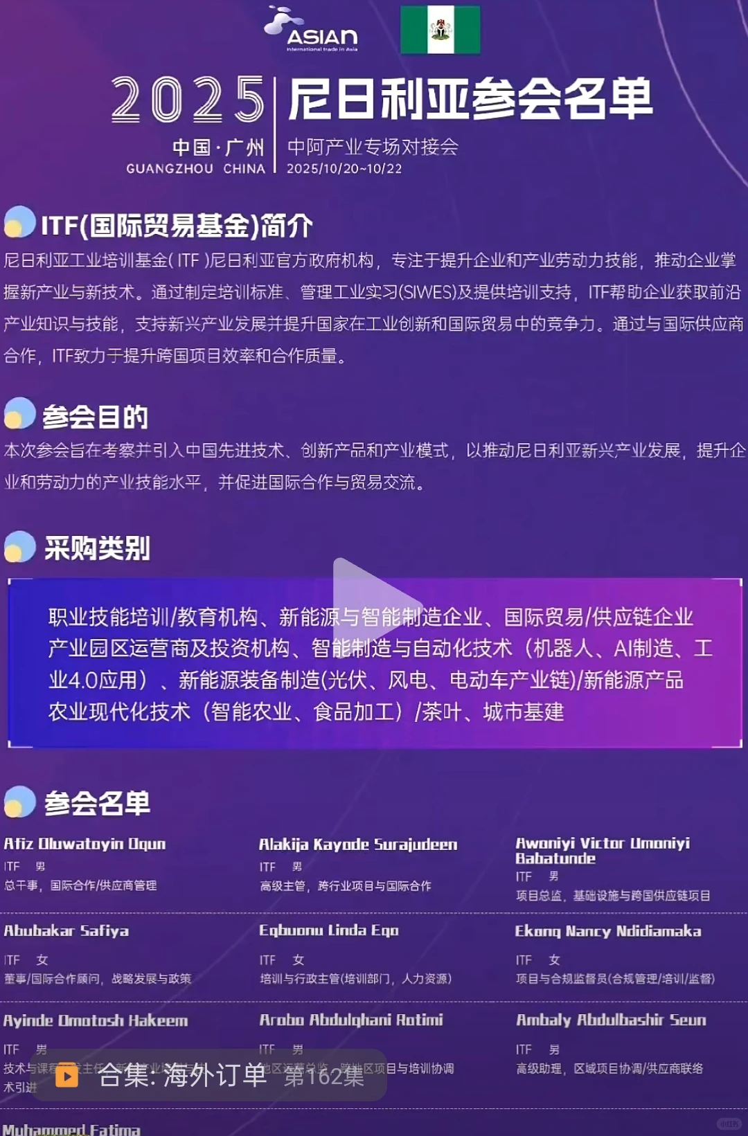 尼日利亚采购团中国行11.18~22 ＃出口