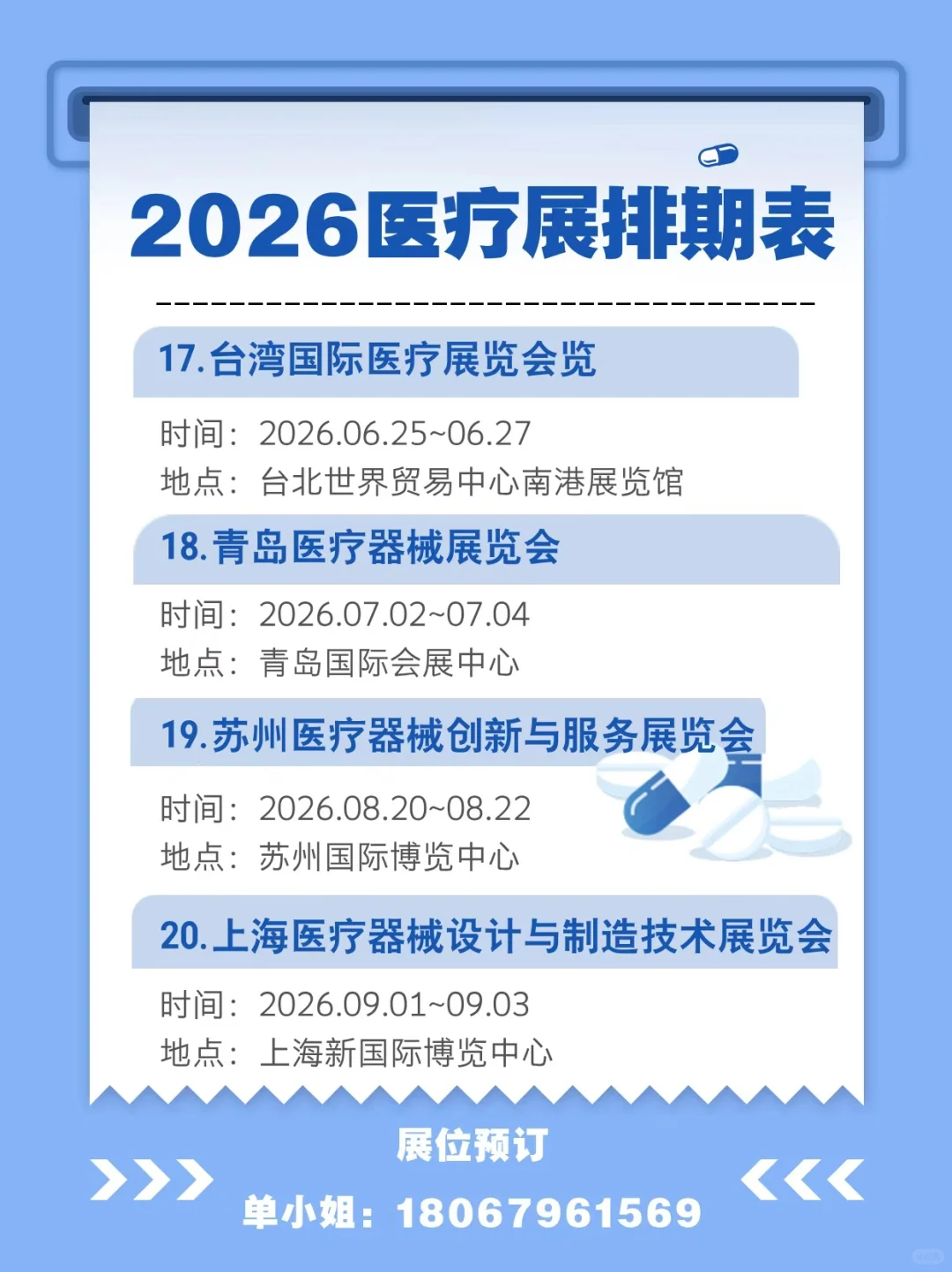 2026医疗展排期✅展会人速存