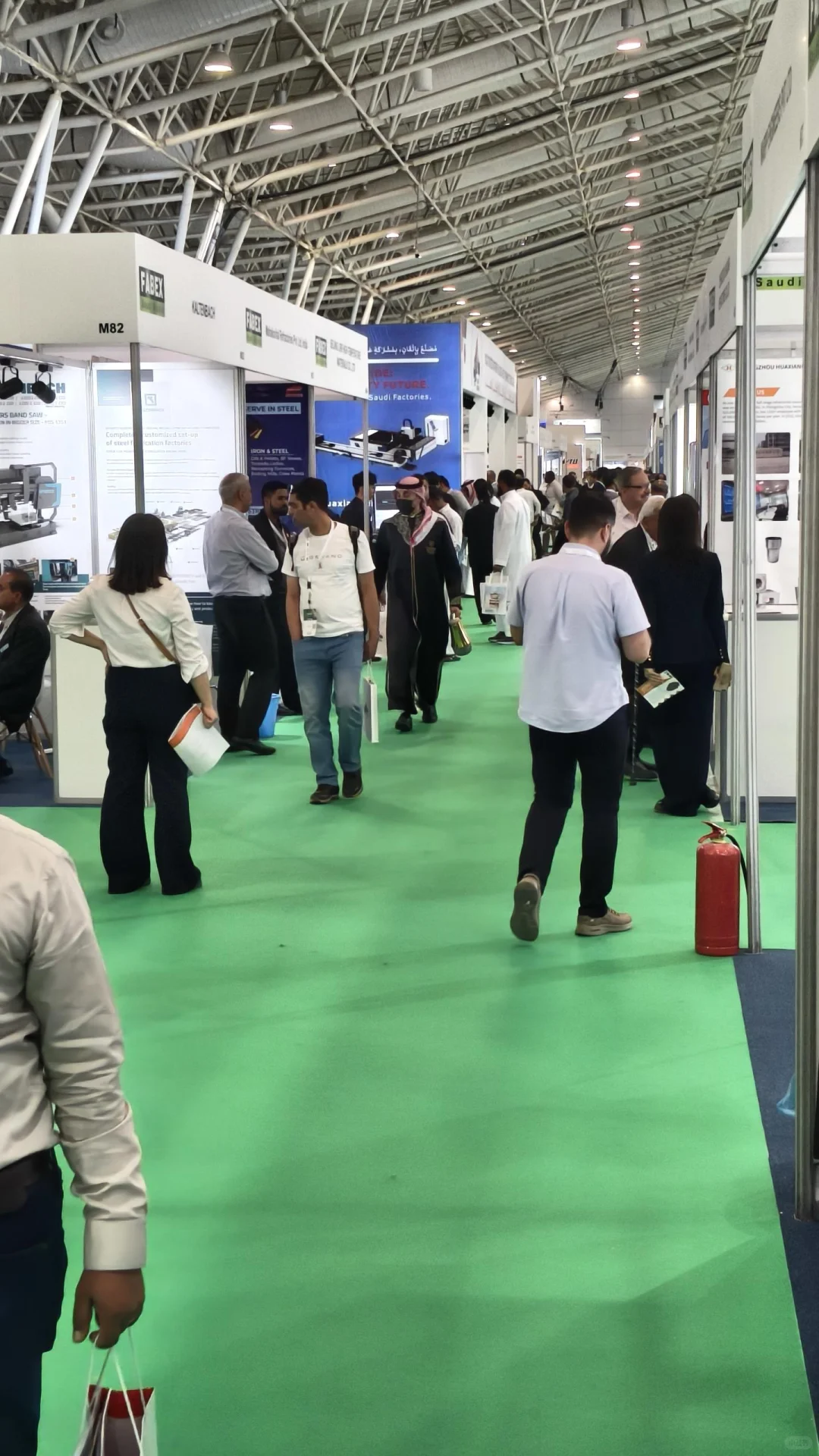 今天是沙特Fabex最后一天，现场依然火爆