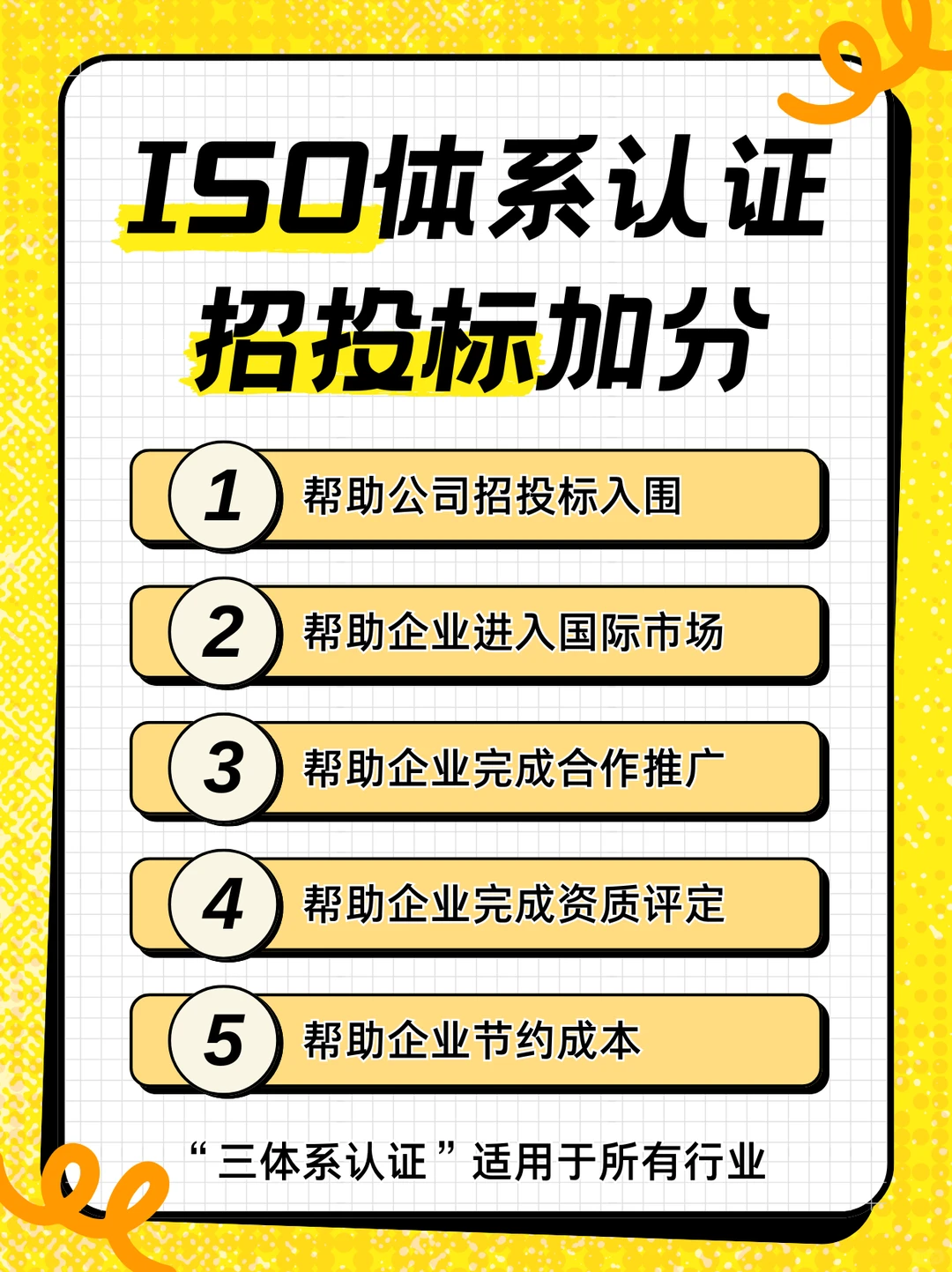 ? ISO体系认证在招投标里的核心作用