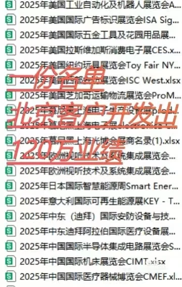 国内外展会名录