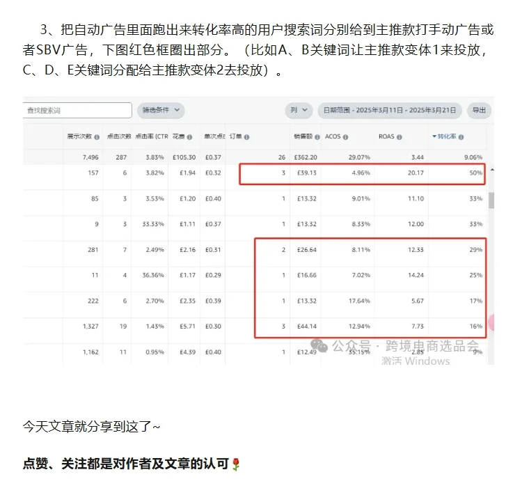 亚马逊多变体链接广告投放策略