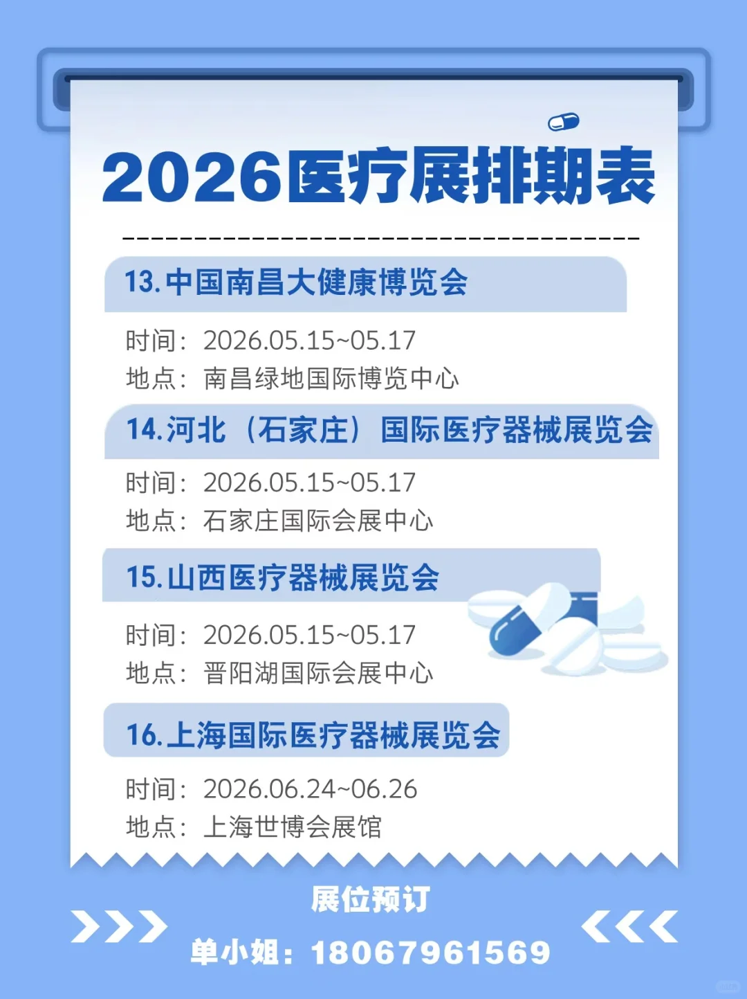 2026医疗展排期✅展会人速存