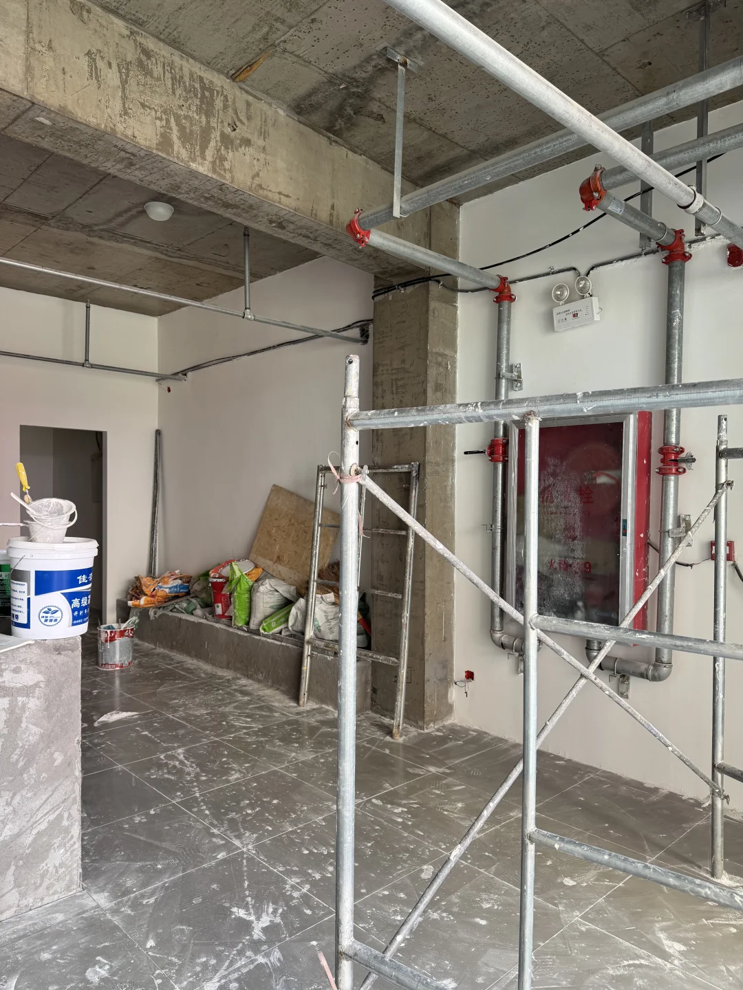 邯郸轻食｜工程进度 水泥顶大白墙就这种风格