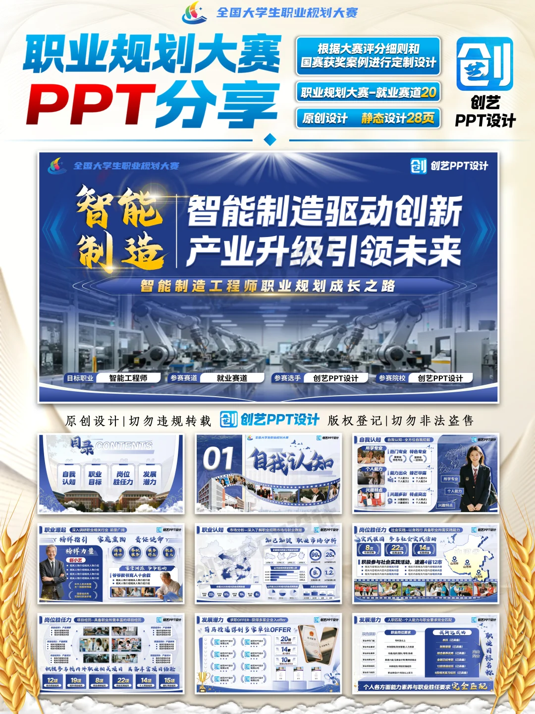 智能制造工程师的职业规划大赛PPT?