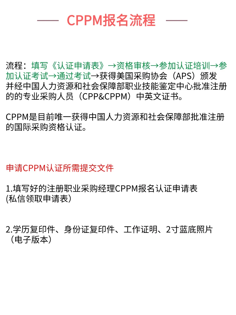 CPPM报考流程，怎么报名？
