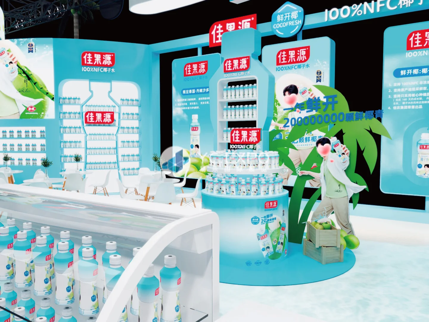 某博会”佳果源“展台设计搭建效果