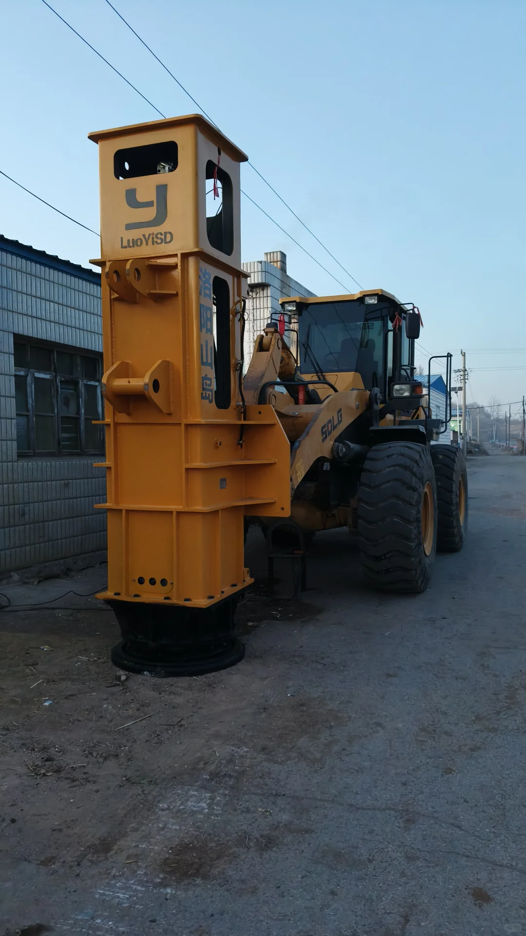 铲车挖机双用型高速液压夯实机工作展示