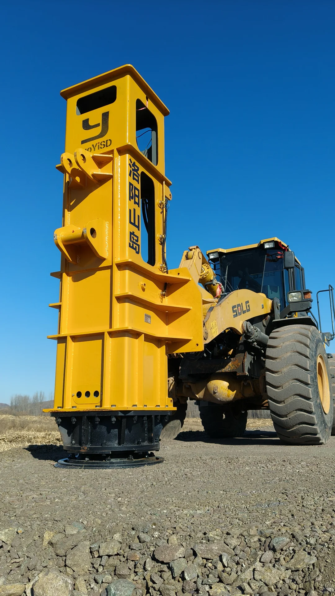 铲车挖机双用型高速液压夯实机工作展示