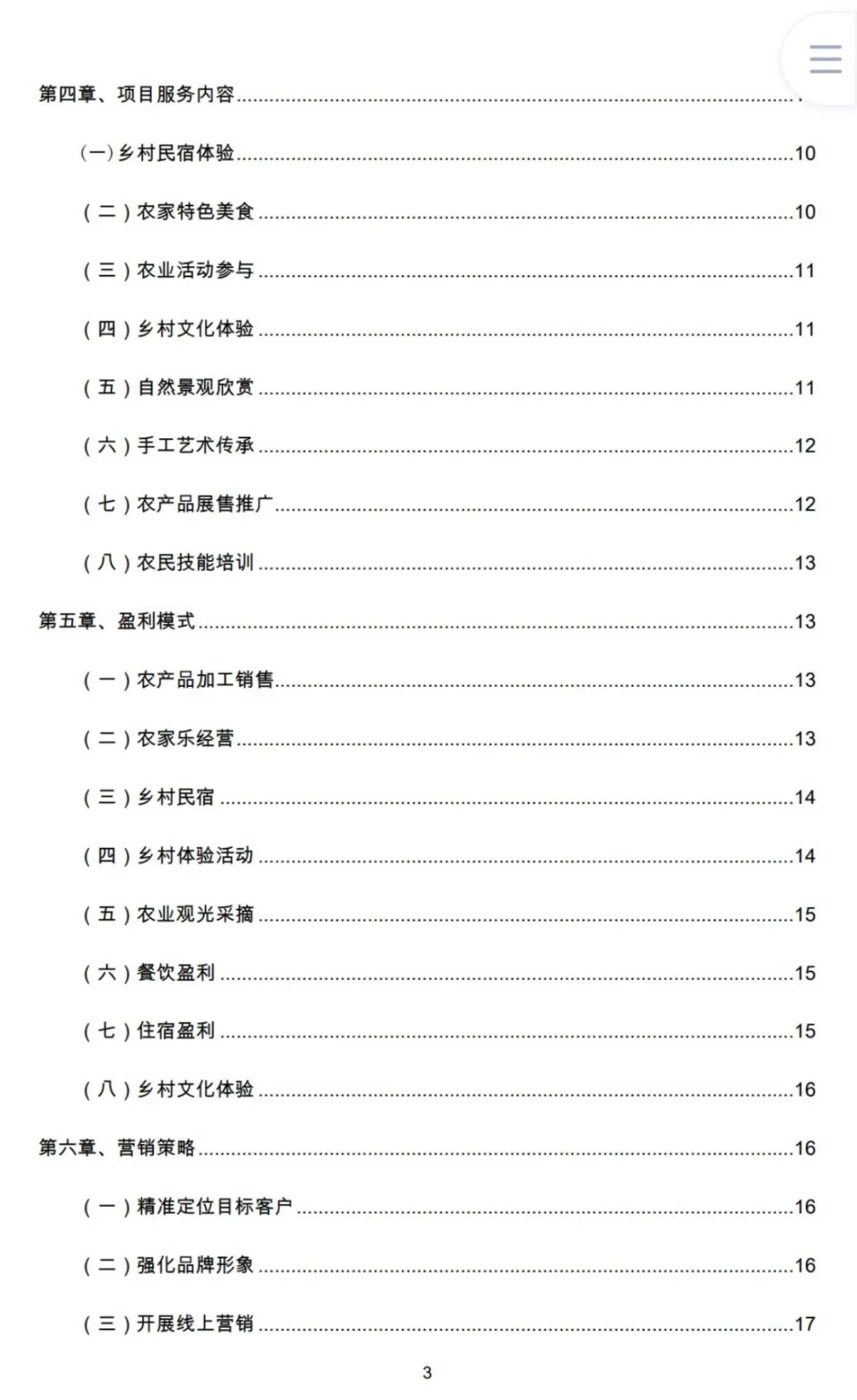 乡村旅游项目计划书word+PPT