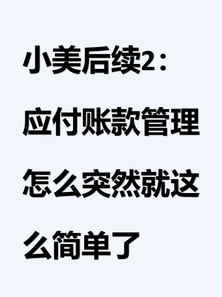 采购必看:困扰一年的应付款，我用一招搞定