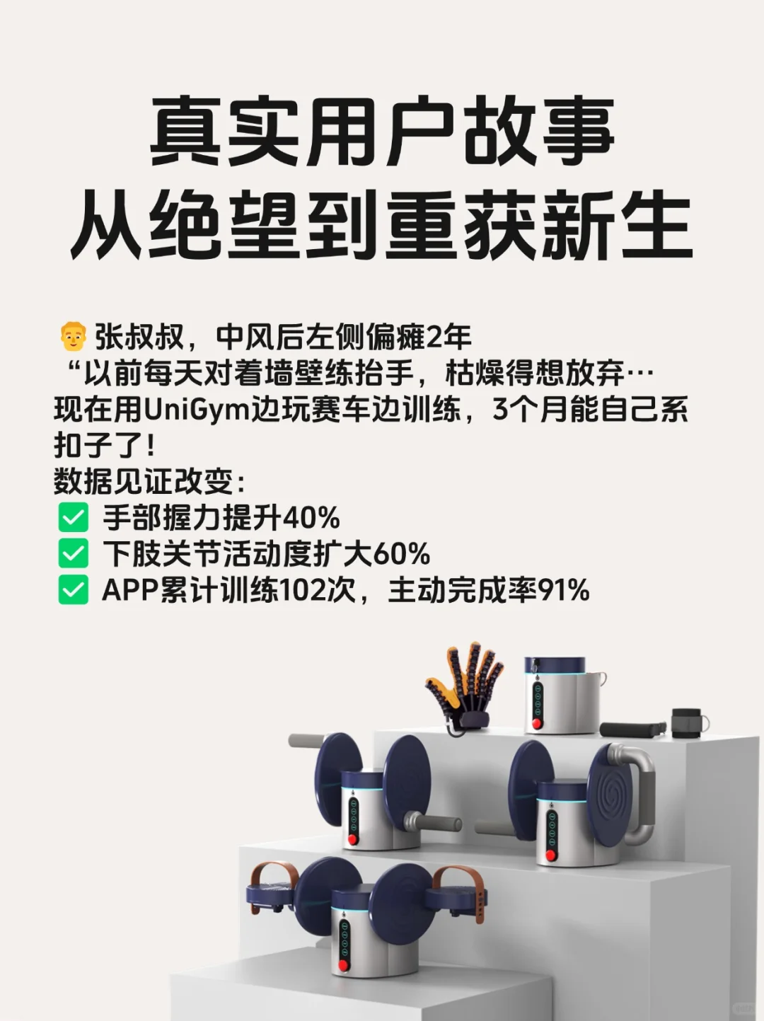 中风偏瘫康复难？UniGym帮您 “重启生活”