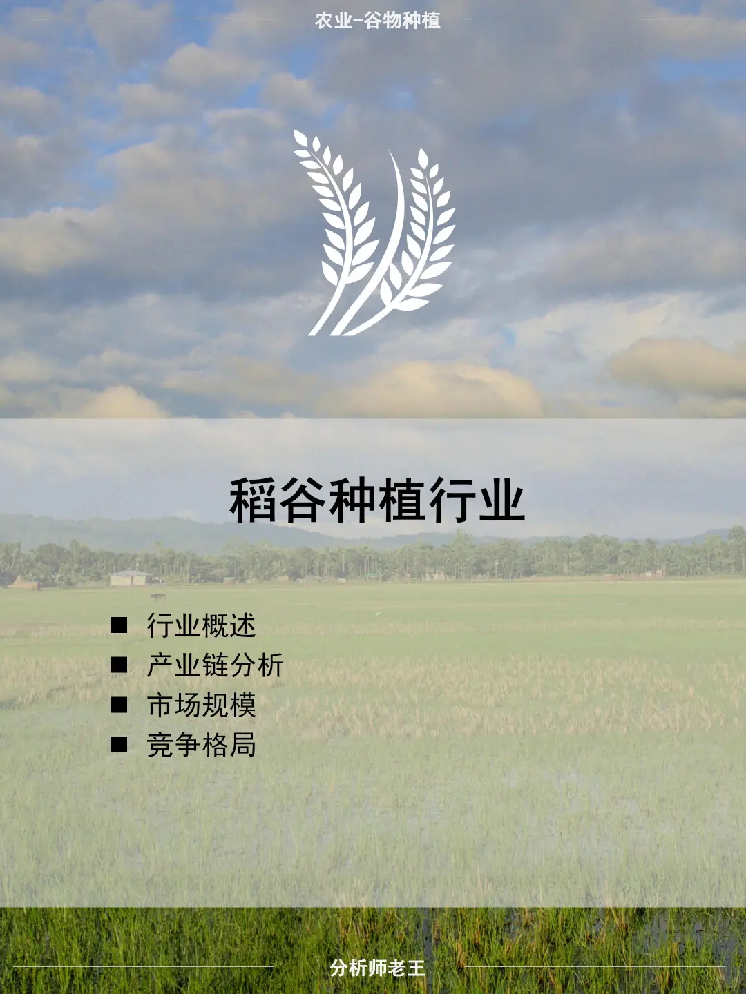 稻谷种植行业