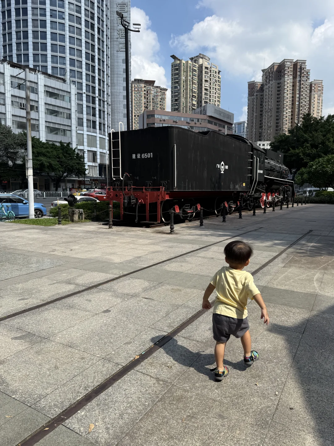 广深铁路博物馆里的老蒸汽机车